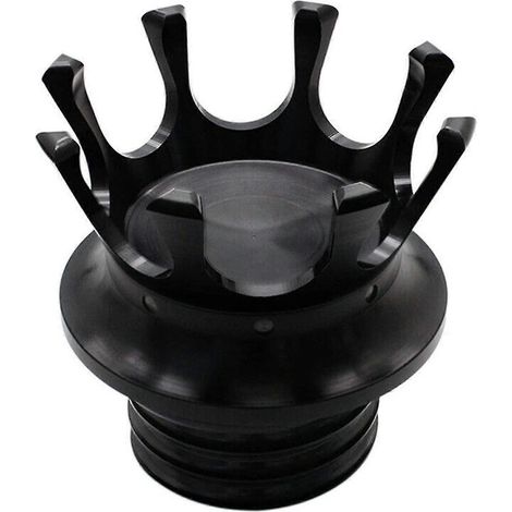 Bouchon de réservoir d'essence de moto style couronne, noir, 1 pièce (1/5)