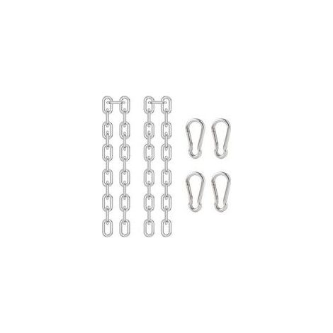 Ahlsen Chaîne de Chaise Suspendue 2 Pièces Chaîne D'extension en Acier Inoxydable Chaine pour Fauteuil Suspendu avec 4Pcs Mousqueton à Ressort pour Intérieur et Extérieur Fixation de Suspension (1/5)