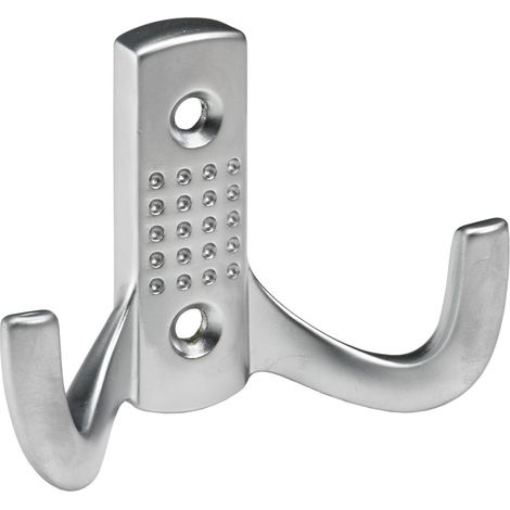 Hettich Mantelhaken 5,8 x 7,8 x 3,1 cm Aluminium-Optik - 1 Stück Möbelbeschläge
