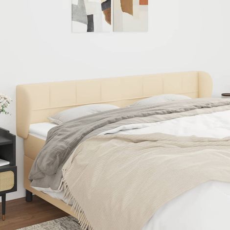 Kopfteil mit Ohren Creme 163x23x78/88 cm Stoff (1/5)