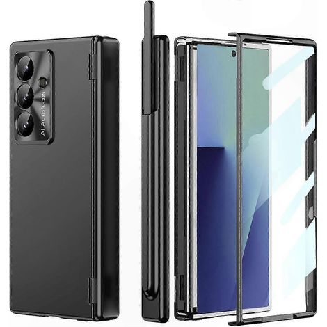 Vollständige Schutzhülle mit Stifthalter, kompatibel mit Galaxy Z Fold 7, schlanke Hülle mit integriertem Displayschutz und verstärktem Scharnier, elegantes und robustes Design. (1/5)