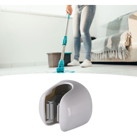 Wandmontierter Mopphalter, kein Bohren erforderlich, sicherer, rutschfester Besenhalter für Bad, Küche, Balkon, Grau und Weiß (1/5)