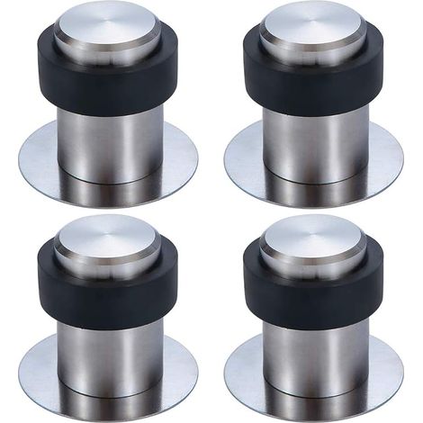 Fermaporta adesivo da pavimento in acciaio inox (4 pezzi) (1/5)