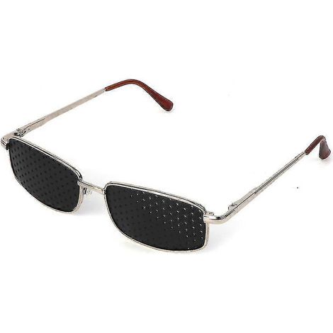 Lunettes d'exercice à trous sténopéiques en métal pour l'amélioration de la vue et l'entraînement visuel (1/4)