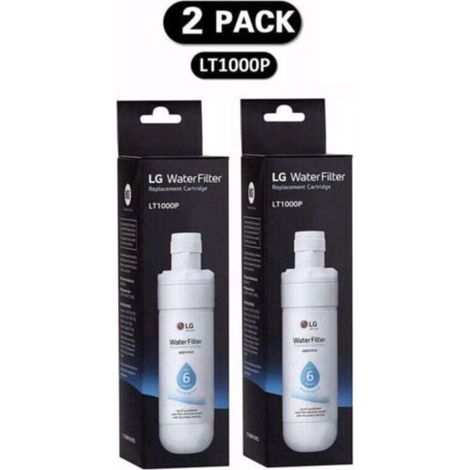 Lot de 2 filtres (LT1000P) Réfrigérateur, filtre à eau du réfrigérateur