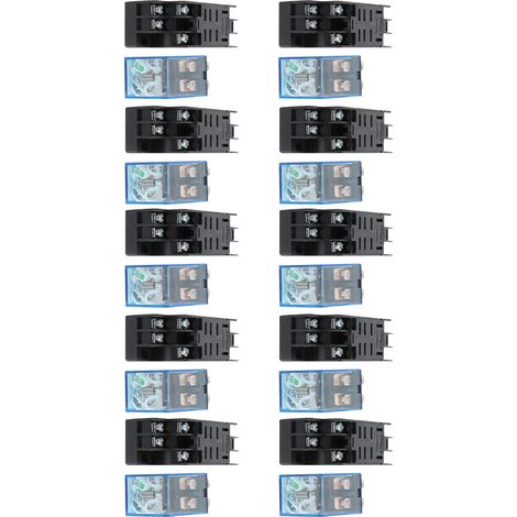 10 ensembles relais de puissance 8 broches avec socle bobine CC équipement électrique universel (1/5)
