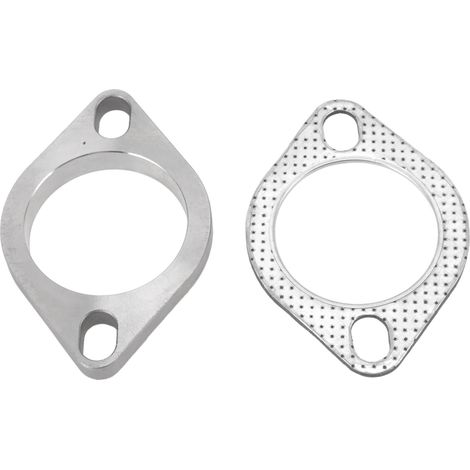 Kit de raccordement de bride d'échappement universel en acier inoxydable à 2 boulons (2,5 pouces) pour collecteurs d'échappement Catback (tuyau de descente et collecteurs d'échappement) (1/5)