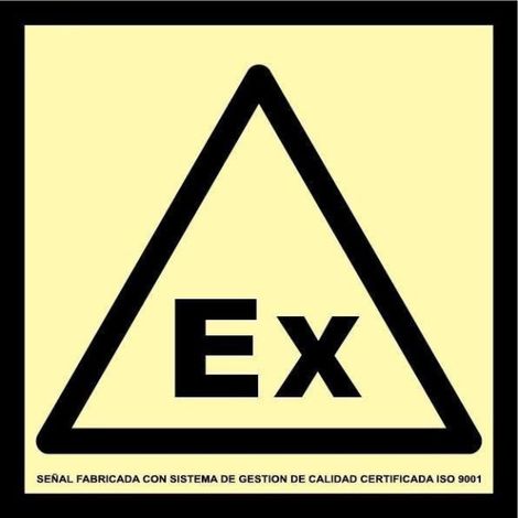 Señal de extinción Clase A 210 x 210 mm Atmosferas Explosivas FA0A450                                                   Clase A (PVC 1 mm) (1/2)
