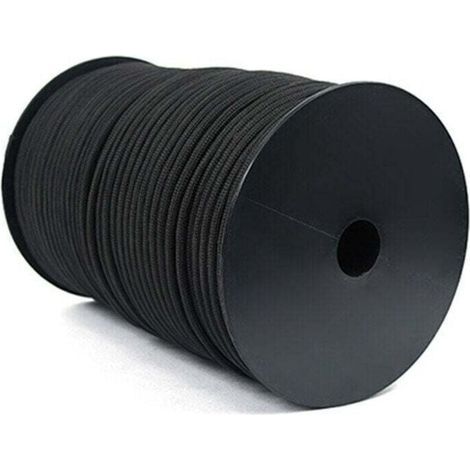 Corda da paracadute tipo 550 da 100 m, cordino in paracord a 9 fili, ideale per campeggio, tende di soccorso e trekking (nera) (1/4)