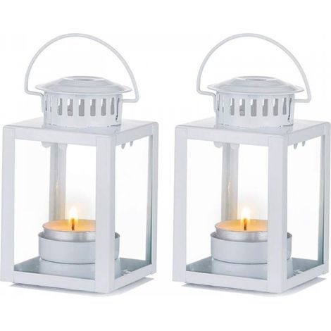 Lanternes Décoratives, 2 Pièces Bougies Lanternes Bougeoirs à Thé à L'intérieur, Suspendus Lanternes de Jardin Lanterne Porte-Bougie pour Fête d'anniversaire Centre de Table de Mariage Spa (1/5)