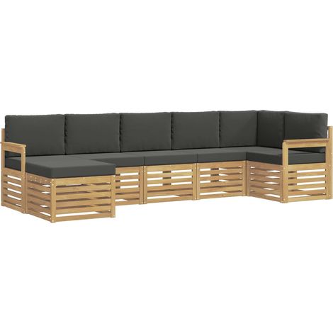 Ensemble de canapés d'extérieur 7 pc Blanc et anthracite vidaXL