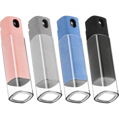 Lot de 4 Nettoyeur D'écran,Nettoyeurs d'écran pour Mobile 3 en 1 Flacon Pulvérisateur de Nettoyage et Chiffon Nettoyant pour Téléphone Ordinateur Portable Tablette TV Moniteur (1/5)