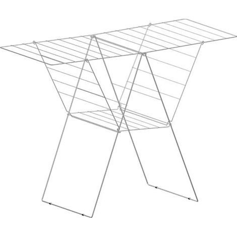 Séchoir à linge sur pieds 20m – Fil d'acier traité anti-rouille – Dimensions 130x59x95cm – Poids 3.32kg pour usage extérieur - FLP110 (1/2)