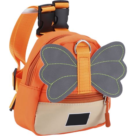 Harnais sac à dos pour chien avec laisse réglable et sacoche pour animaux de compagnie, idéal pour les voyages, les promenades, la randonnée et le camping (orange) (1/5)