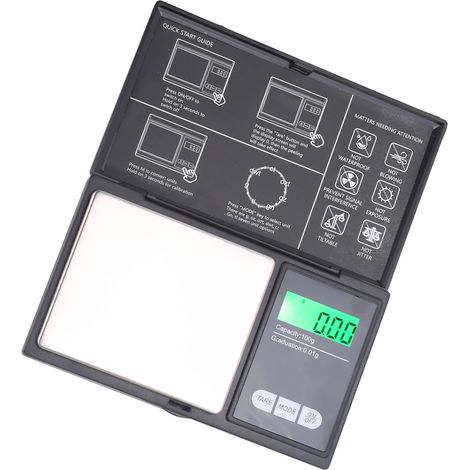 Digitale Gold- und Schmuckwaage mit LED-Anzeige, tragbare Taschenwaage für Medikamente, Wiegewerkzeug, 1 kg / 0,1 g (1/5)