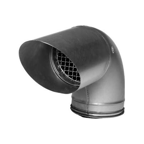 Sifflet grillagé coudée galva à joint safe D160mm Angle 90° NATHER 505961
