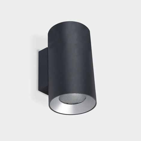 LEDS C4 Cosmos Applique Murale Ø168 Double Emission Extérieure LED Up Down Light Large Urban Gris IP55 IK 4000K