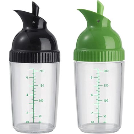 Gobelet doseur pour vinaigrette, idéal pour mélanger et mesurer les vinaigrettes maison, anti-gouttes, poignée souple, sans BPA (lot de 2) (1/5)