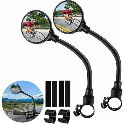 Nazalus-Vente chaude-Rangement pour vélo Lot de 2 Rétroviseurs Vélo pour Guidon, Rétro Velo Guidon Retroviseur Réglables à 360 °, Rétroviseur Trotinette électrique, Lunette Retroviseur pour VTT, Velo (1/5)