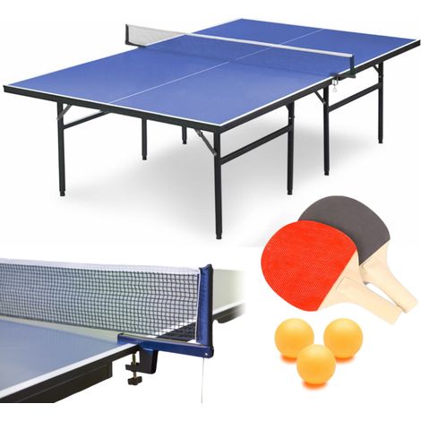 Tischtennisplatte Ping Pong Set Netz Schläger Bälle Vatertag (1/5)