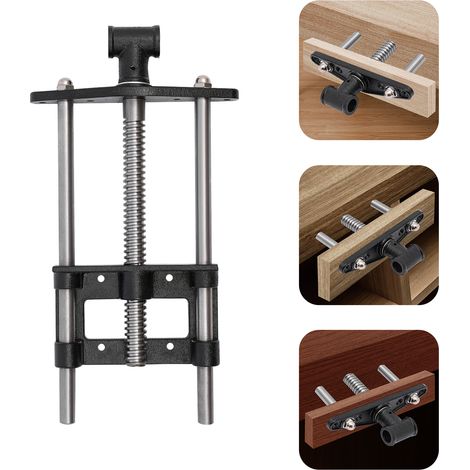 Étau à pince avant 23 cm / 9 pouces, pince de serrage pour établi de menuiserie avec clé à pince, pour travaux de menuiserie tels que le rabotage, le sciage, les troncs et le bois (1/5)