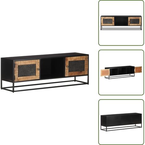 TV-Schrank 120x30x40 cm Raues Mangoholz - TV-Schrank - TV-Schränke - TV-Schrank Holz - TV-Möbel