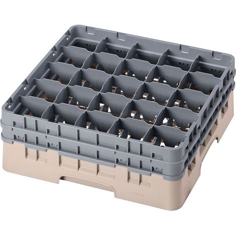 Casiers de lavage - haut max 15.5 cm - 50 x 50 x 18.4 cm - Beige - Lot de 4 - Cambro