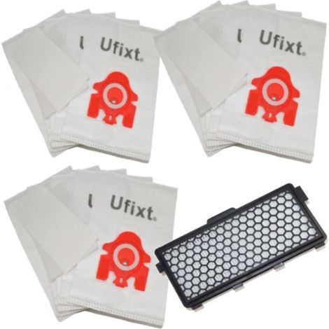 FJM For Miele Vacuum Cleaner 15 x Dust Bags and Filters MULTIPACK FJM Type (Red Collar) (1/2)