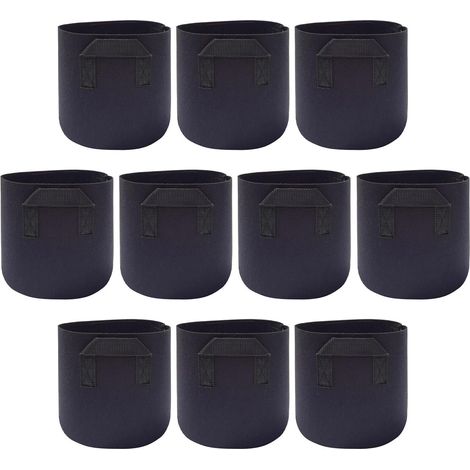 Sac de plantation - Pour l'intérieur et l'extérieur - Pots de fleurs portables en tissu non tissé - Pots de drainage respirants - Pour serres de balcon en plein air (1/5)