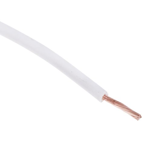 Câble triple homologation RS PRO, Blanc, Section 0,75 mm² 1 kV c.c., 600 V c.a., , Triple homologation ( Prix pour Bobine de 100 Mètres ) (1/3)
