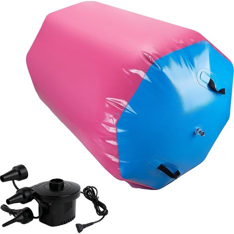 Rullo da ginnastica, cuscino gonfiabile, tappetino da allenamento portatile, rosa (1/2)