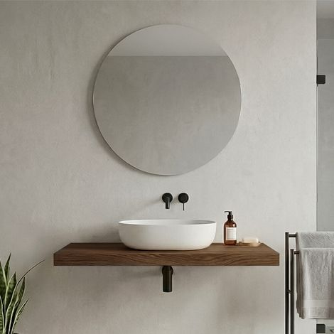 Mensolone bagno 120 cm in legno effetto rovere scuro Levia (1/5)