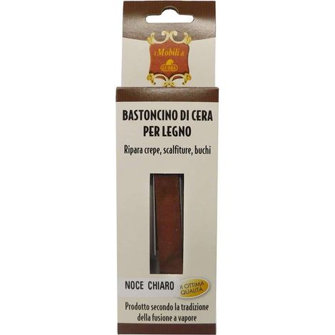 Gubra Bastoncini di Cera per Legno Noce Chiaro 20cm - Kit Riparazione Mobili (1/2)
