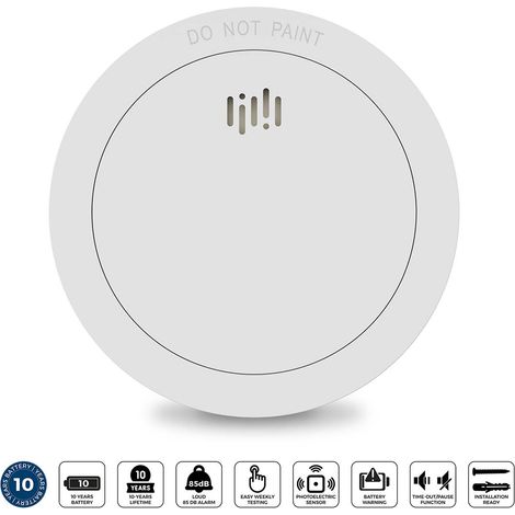 Détecteur de fumée avec batterie d'une autonomie de 10 ans et alarme (1/5)