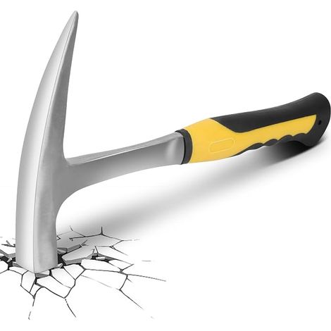 Geologischer Erkundungshammer, Doppelkopf-Flachmaulhammer mit Entenschnabelform zum Spalten und Anheben geologischer Ziegel (Indiscreet) (1/5)