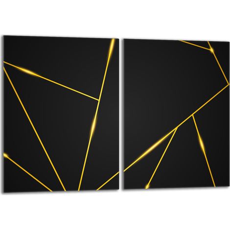 Piastra protettiva in vetro per stufa 2x40x52 Nero (1/5)