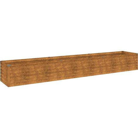 Vidaxl – Potager sur pied en acier Corten 291x50x36 cm – Résistant aux intempéries – Grand espace pour plantes et légumes – Décoratif et stable (1/6)