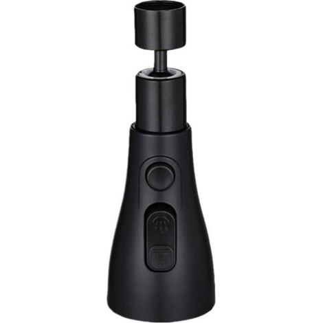 Ecleanfy - Extension de robinet pivotante 360° 3 modes Ø20-24 mm - Arroseur cuisine ABS noir (1/5)