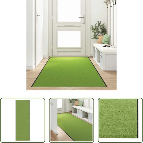 Tapis de porte - Tapis d'entrée Autre Vert et Noir 120 x 350 cm Polyamide et PVC (1/5)