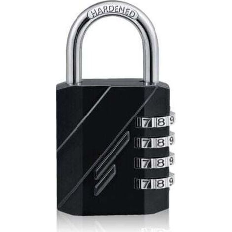 Cadenas à Combinaison à 4 Digit,Serrure Combinée,Cadena a code pour casier vestiaire sport pour Gymnase, école, Portail, Hangar, Garage, Rangement (1/4)