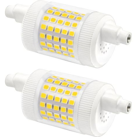 Lot de 2 ampoules LED R7S 78 mm - dimmable 15 W - blanc froid 6000K - 1500 lm - AC 230 V - remplace halogène R7S 120 W - pour plafonnier et projecteur (1/5)