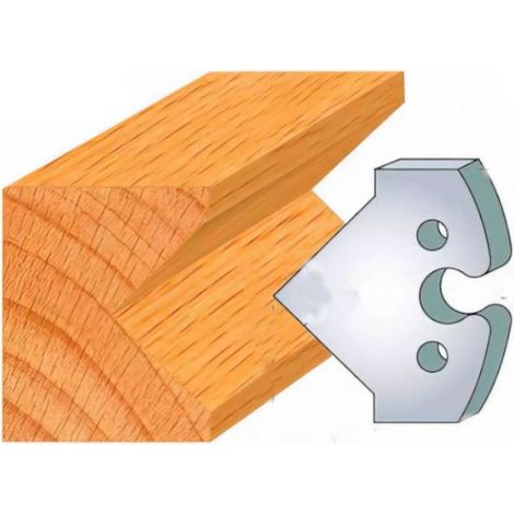 Jeu de 2 Fers Profilés Acier HT 50 x 5,5 mm - N°277 Pointe à 45° - Outil de menuiserie - Diamwood