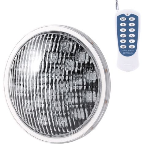Greenice – Spot LED piscine 25W KDPAR5625WRGB – Contrôle RVB avec télécommande – Durée de vie 40 000 heures – Éclairage personnalisable (1/6)
