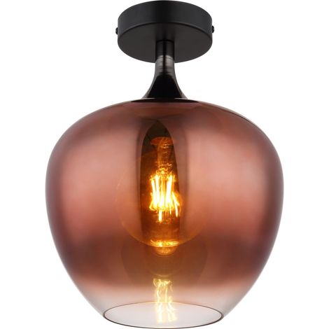 Globo - plafón - MAXY - rojo - vidrio - Ø 24cm - E27 - 15548DG