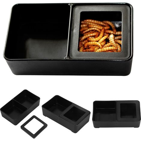 Lot de 10 mangeoires pour reptiles (simulation), double distributeur de nourriture. (1/5)