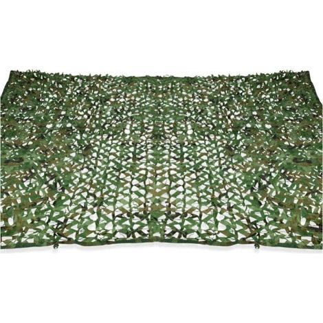 4x3M Rechteckiges Sonnensegel Camouflage Design Grüne Markise Outdoor Camo Net FLITI