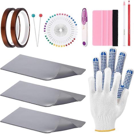 Resholder - 11-teiliges Hutpress-Zubehörset: Silikonpads für Sublimation, hitzebeständige Positionierungshandschuhe. (1/5)