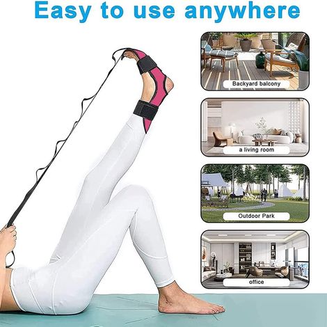 Dehne deine Grenzen mit dem Yoga-Dehngurt – Yoga-Stretchband, Stretching-Gurt (1/4)
