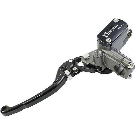 Maître-cylindre de frein, levier d'embrayage et pompe hydraulique pour moto de course et de route Yamaha, Kawasaki, Suzuki (rouge, frein avant gauche, noir) - Frein avant gauche (1/5)