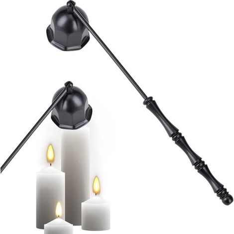 Extintor de velas，accesorios a prueba de polvo en forma de campana，extintor de velas a prueba de polvo de acero inoxidable，fiesta de cumpleaños (1/5)